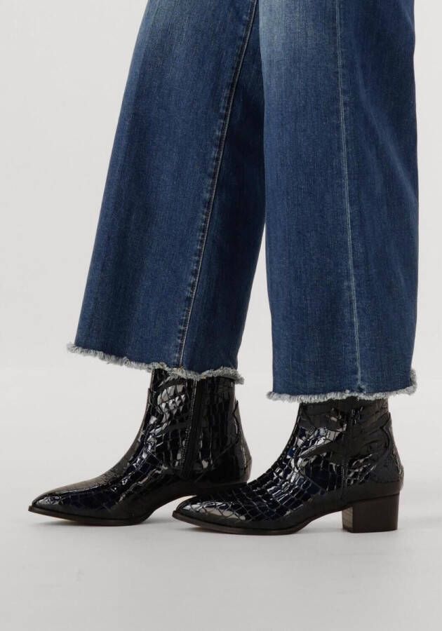 Notre-V 63231 Enkellaarsjes Enkelboots met rits Dames Blauw - Foto 2