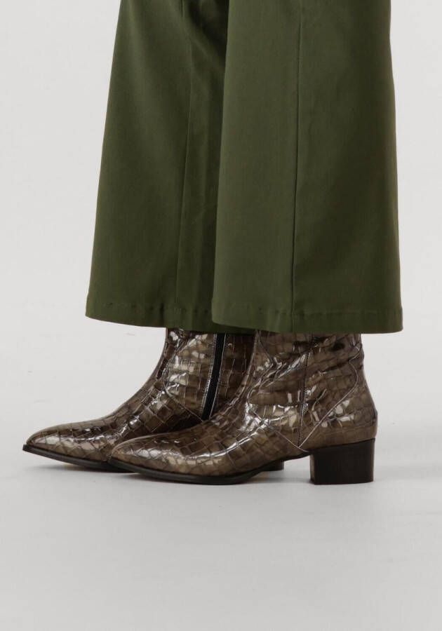 Notre-V 63231 Enkellaarsjes Enkelboots met rits Dames Bruin