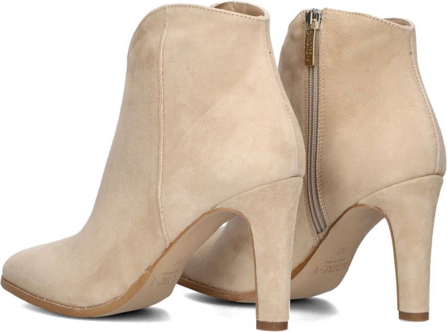 Notre-V 7433 Enkellaarsjes Enkelboots met rits Dames Beige