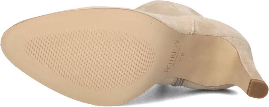 Notre-V 7433 Enkellaarsjes Enkelboots met rits Dames Beige