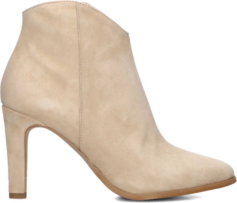 Notre-V 7433 Enkellaarsjes Enkelboots met rits Dames Beige