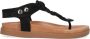 Notre-v Gevlochten Zwarte Leren Sandalen Black Dames - Thumbnail 2