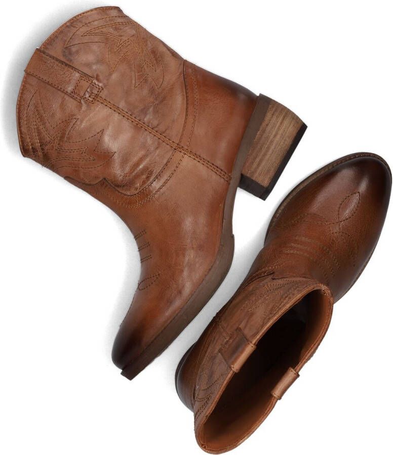 Notre-V 851 Enkellaarsjes Dames Cognac