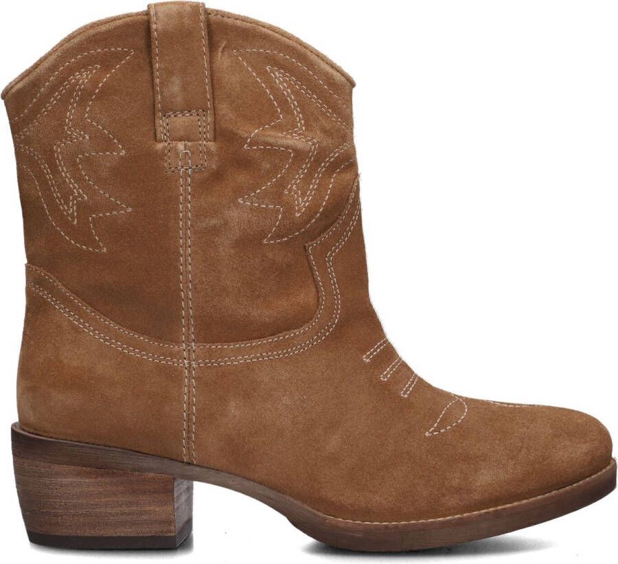 Notre-V 851 Enkellaarsjes Dames Cognac