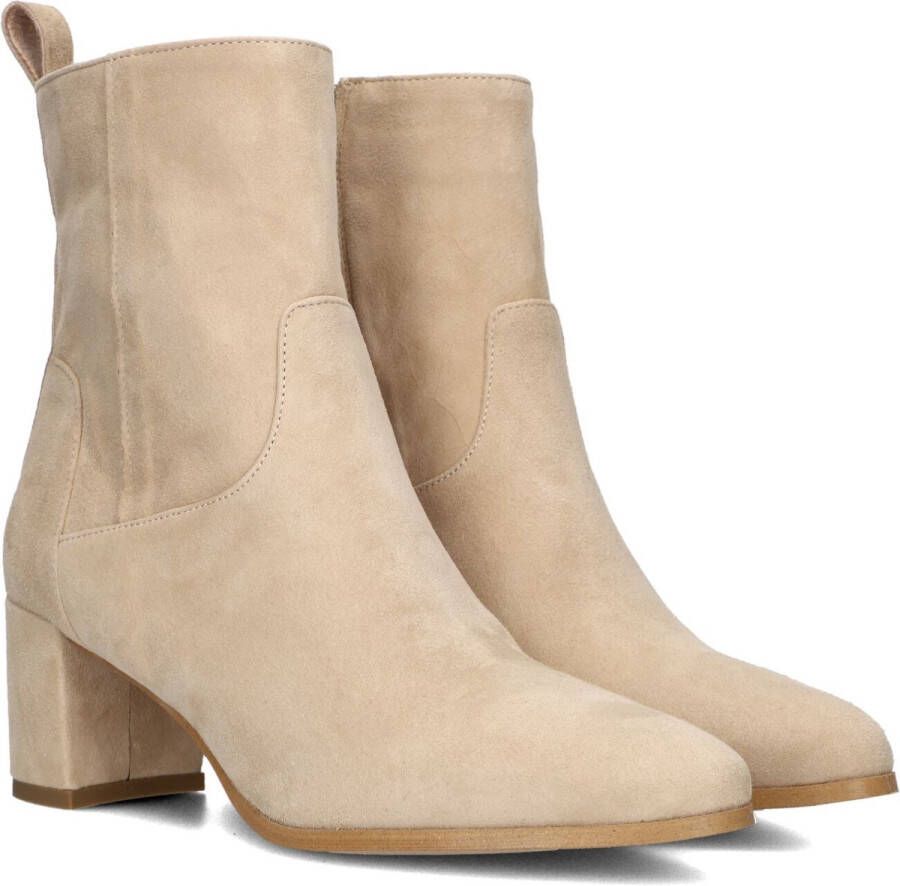 Notre-V 8543 Enkellaarsjes Enkelboots met rits Dames Beige