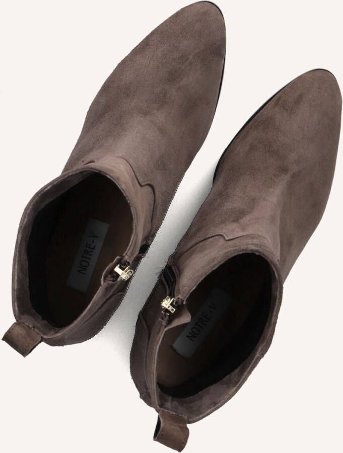 Notre-V 8543 Enkellaarsjes Enkelboots met rits Dames Bruin - Foto 3