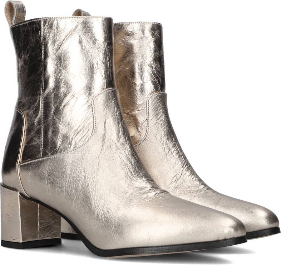 Notre-V 8543 Enkellaarsjes Enkelboots met rits Dames Goud