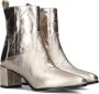 Notre-V 8543 Enkellaarsjes Enkelboots met rits Dames Goud - Thumbnail 7