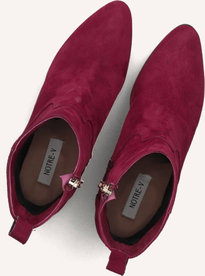 Notre-V 8543 Enkellaarsjes Enkelboots met rits Dames Rood