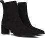 Notre-V 8543 Enkellaarsjes Enkelboots met rits Dames Zwart - Thumbnail 9