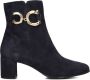 Notre-v Blauwe Suède Enkellaarzen Stijlvol Model Blue Dames - Thumbnail 10