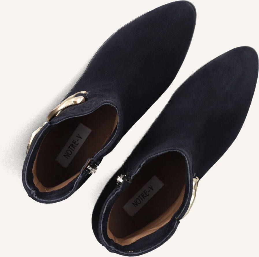 Notre-V 8558 Enkellaarsjes Enkelboots met rits Dames Blauw
