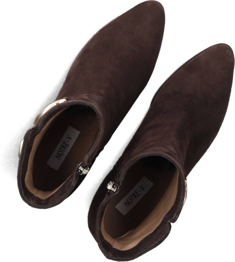 Notre-V 8558 Enkellaarsjes Enkelboots met rits Dames Bruin - Foto 2