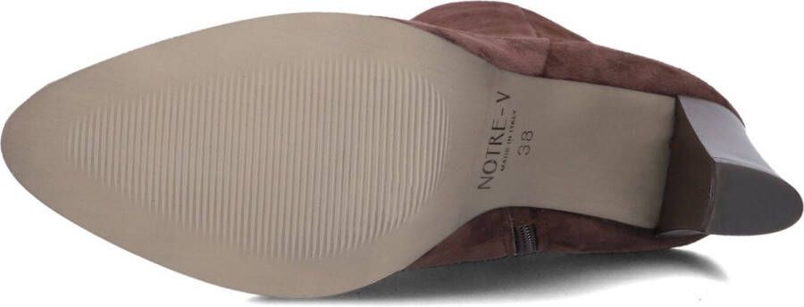 Notre-V 97436 Enkellaarsjes Enkelboots met rits Dames Bruin - Foto 3