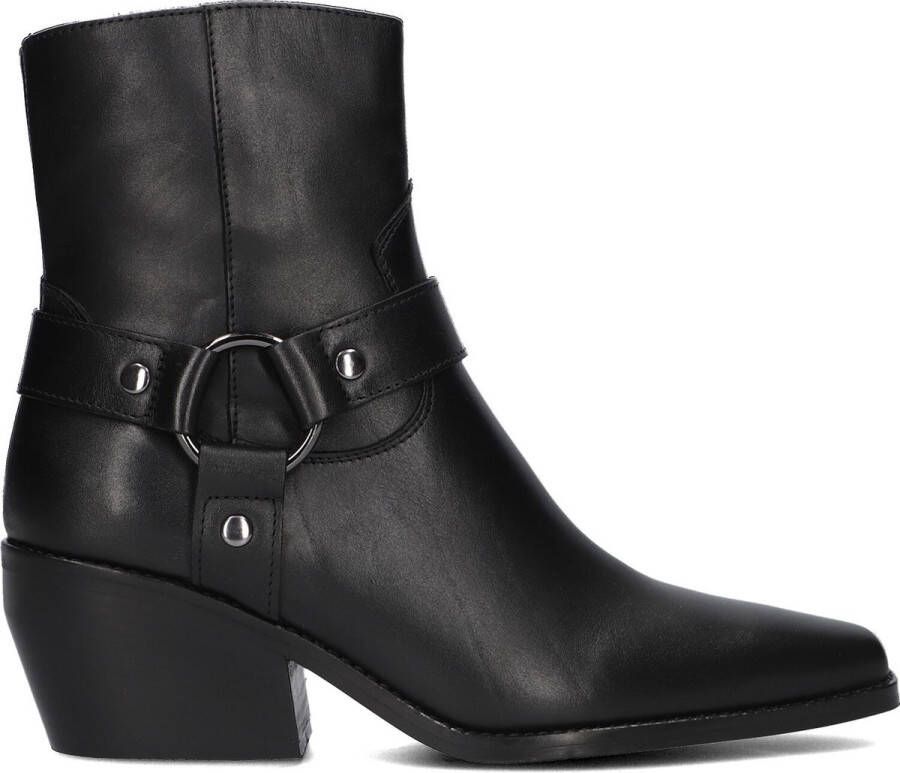 Notre-V Al334 Enkellaarsjes Enkelboots met rits Dames Zwart