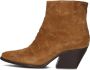 Notre-V Ar196 Enkellaarsjes Enkelboots met rits Dames Cognac - Thumbnail 2