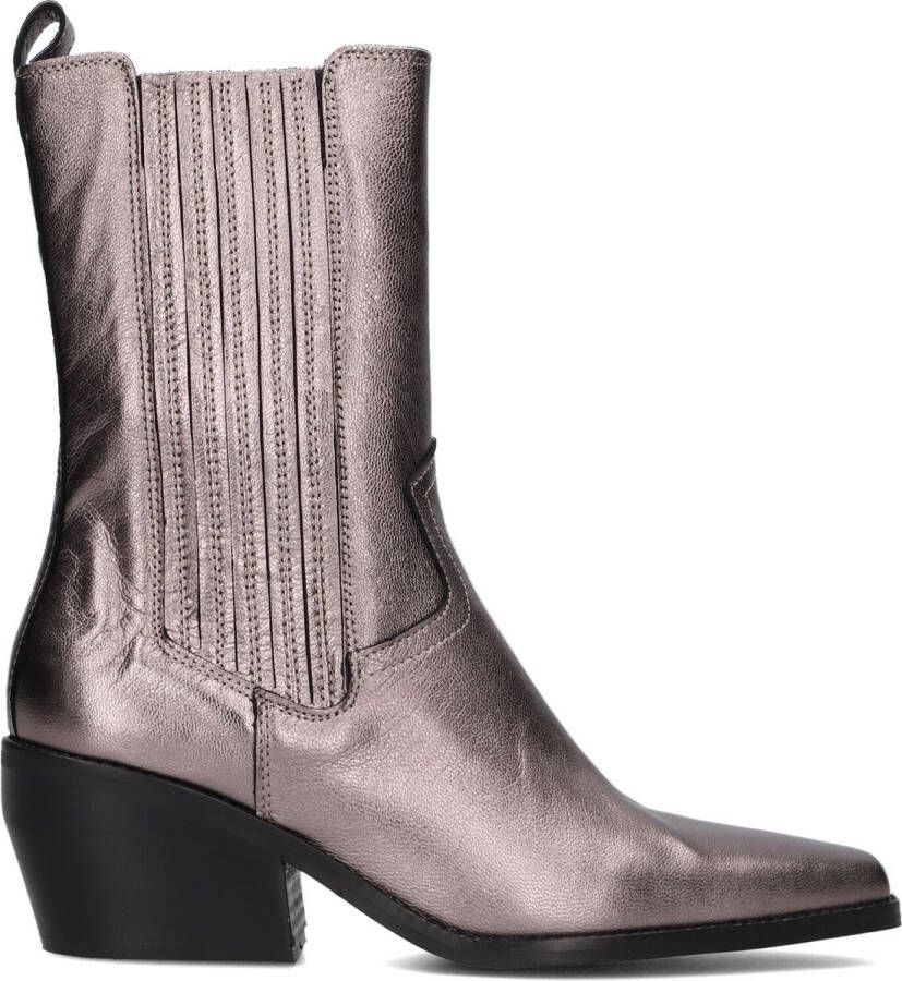 Notre-V Ar208 Enkellaarsjes Enkelboots met rits Dames Zilver