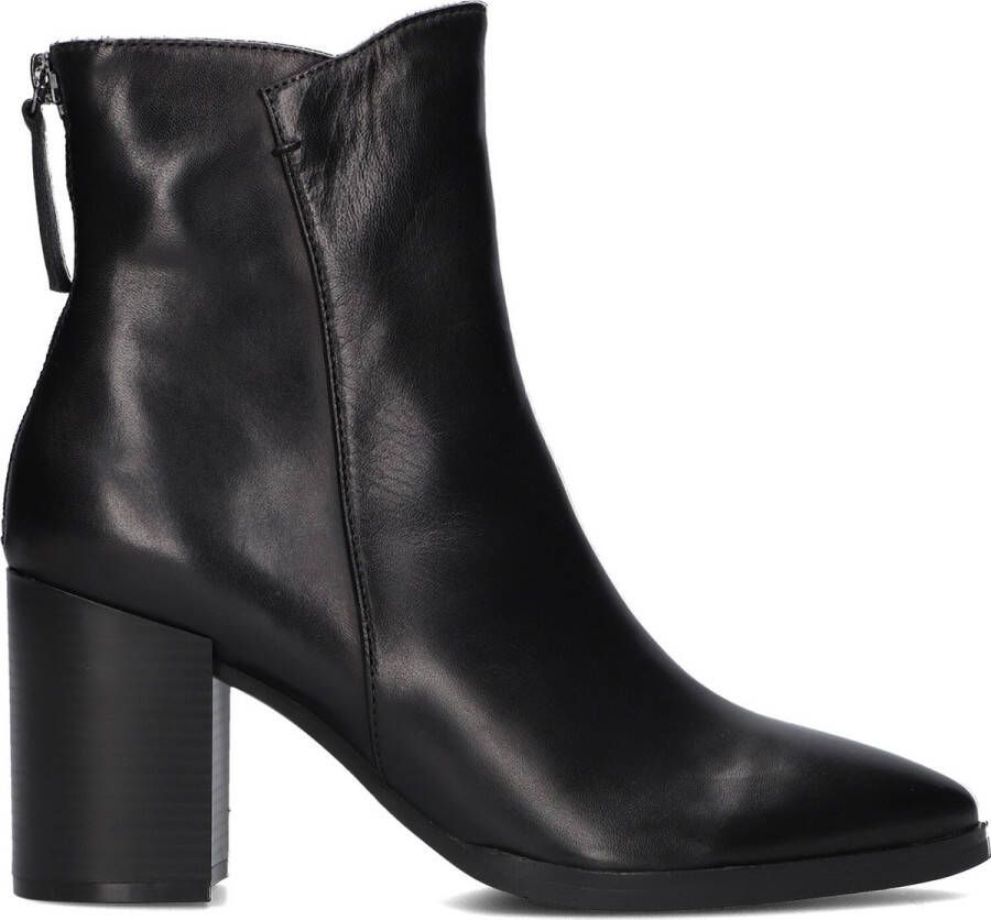 Notre-V Fresia-02 Enkellaarsjes Enkelboots met rits Dames Zwart