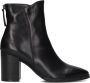 Notre-V Fresia-02 Enkellaarsjes Enkelboots met rits Dames Zwart - Thumbnail 2