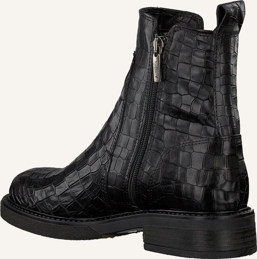 Notre-V 01-323 Enkellaarsjes Enkelboots met rits Dames Zwart