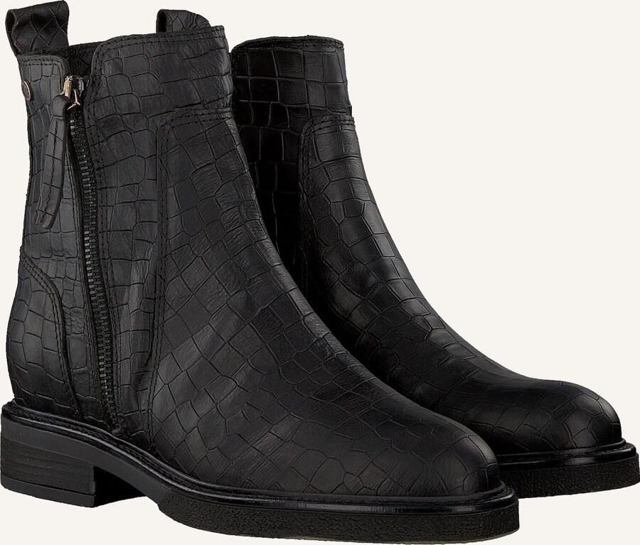 Notre-V 01-323 Enkellaarsjes Enkelboots met rits Dames Zwart