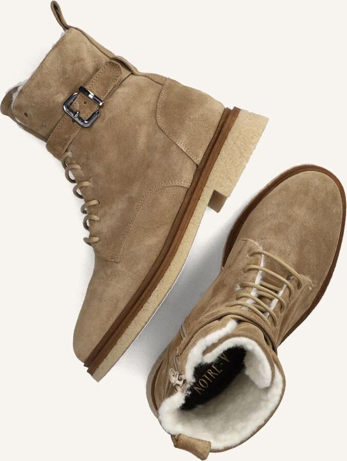 Notre-V 07-337 Enkelboots Enkellaarsjes Dames Beige - Foto 3