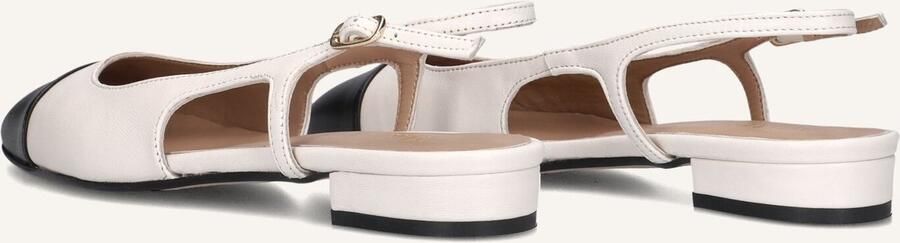 Notre-v Beige leren slingbacks voor dames White Dames - Foto 6