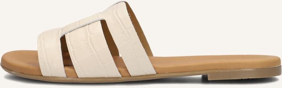 Notre-v Beige Krokodillenprint Slipper Beige Dames - Foto 3