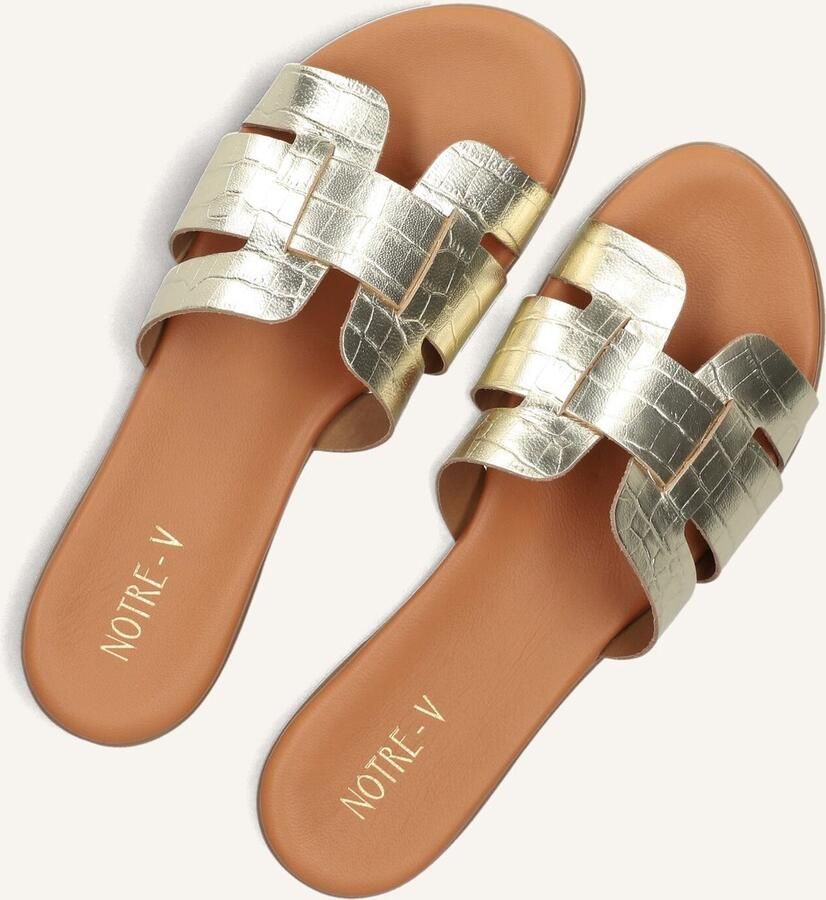 Notre-V 179874 Slippers Dames Goudkleurig - Foto 2