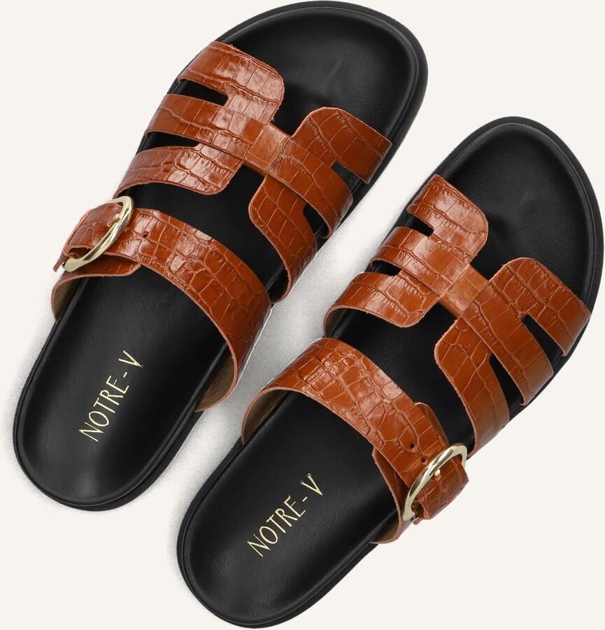 Notre-v Bruin Suède Stijlvolle Slippers - Foto 3