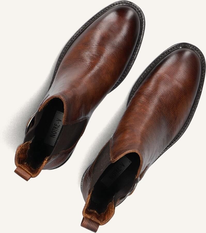 Notre-v Stijlvolle Cognac Chelsea Boots Brown Dames - Foto 2