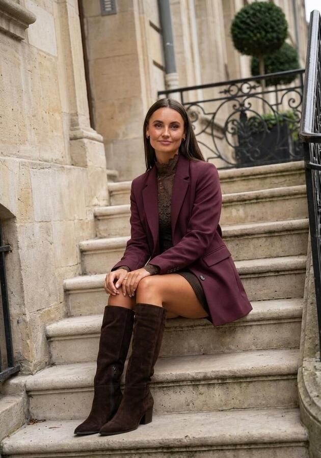 Notre-v Bruine Hoge Laarzen Stijlvol Model - Foto 2