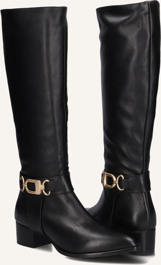 Notre-v Elegante Zwarte Leren Hoge Laarzen - Foto 3