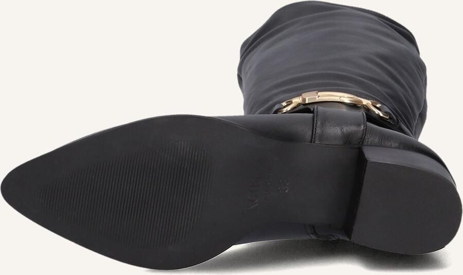 Notre-v Elegante Zwarte Leren Hoge Laarzen - Foto 3