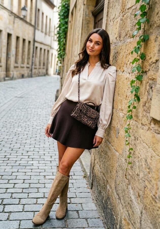 Notre-v Taupe Suède Hoge Laarzen Stijlvol Model - Foto 2