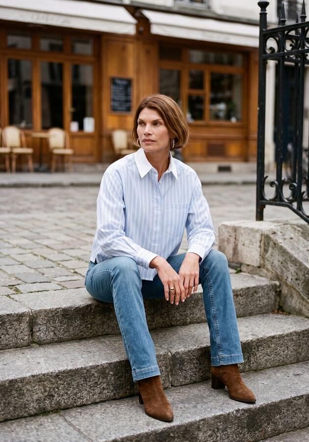 Notre-V 35239 Enkellaarsjes Enkelboots met rits Dames Bruin - Foto 3