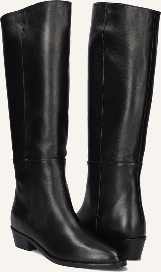 Notre-v Zwarte Leren Hoge Laarzen Black Dames - Foto 3