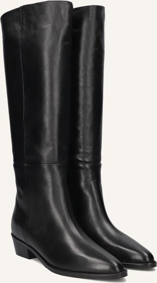 Notre-v Zwarte Leren Hoge Laarzen Black Dames - Foto 2