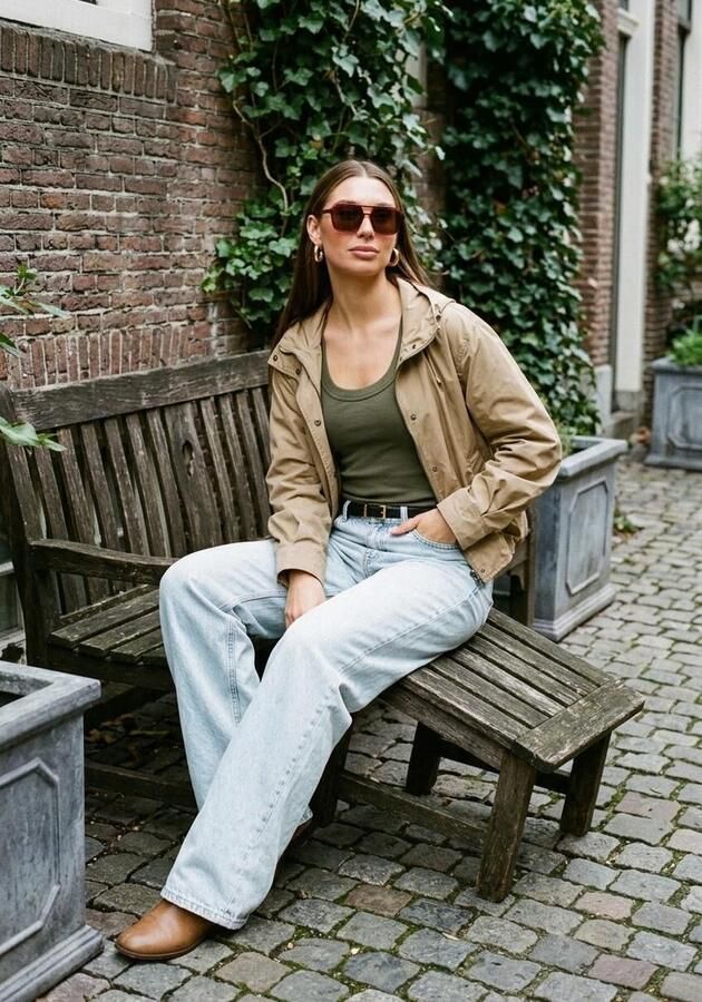 Notre-V 46936 Enkellaarsjes Enkelboots met rits Dames Beige - Foto 6