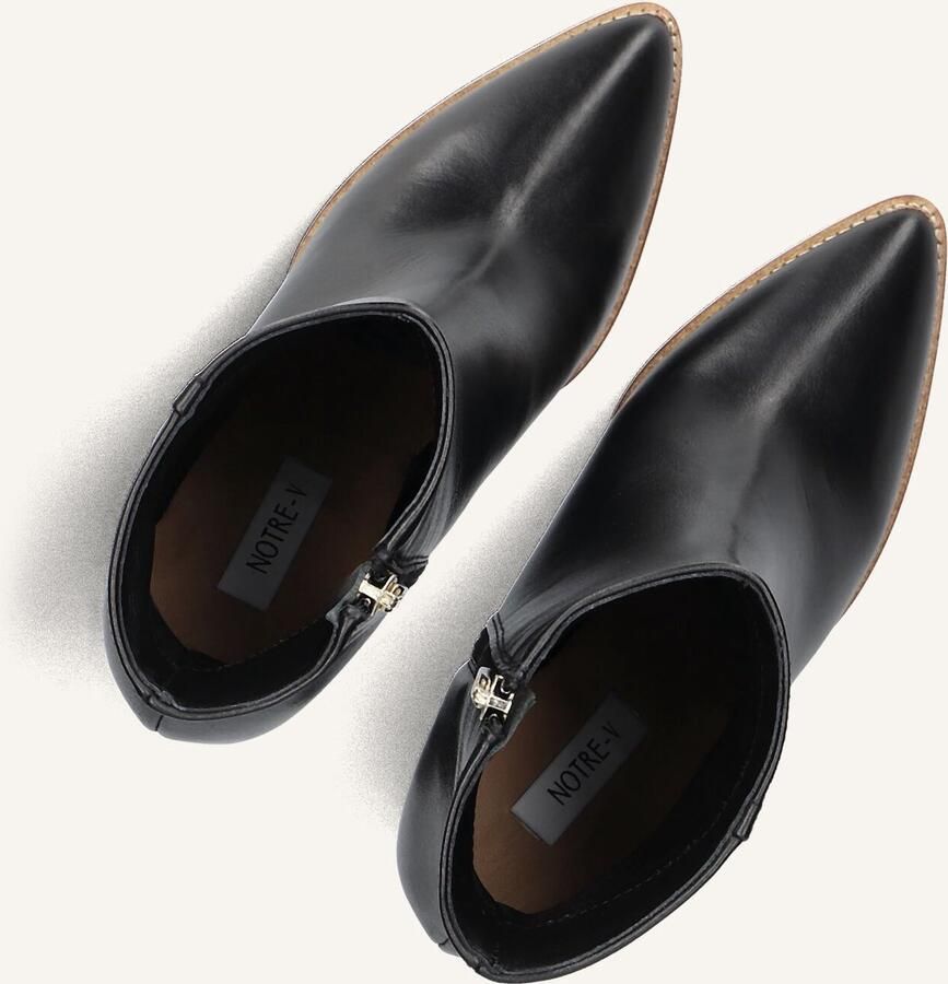 Notre-V 46936 Enkellaarsjes Enkelboots met rits Dames Zwart - Foto 4