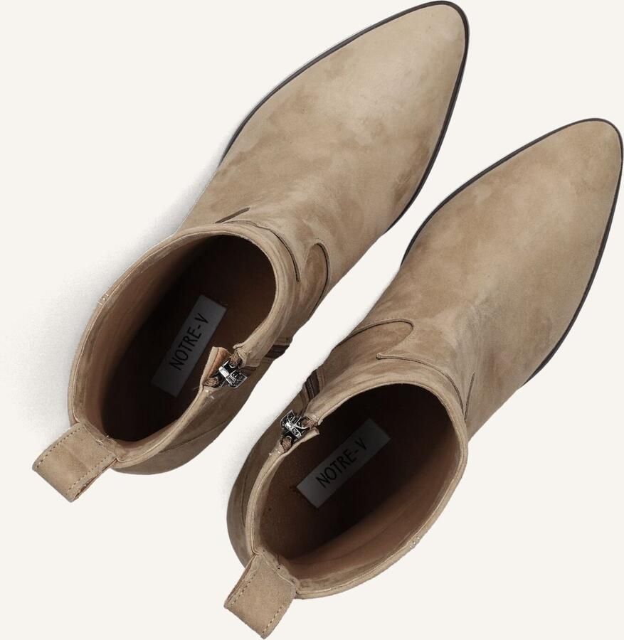 Notre-V 63231 Enkellaarsjes Enkelboots met rits Dames Beige - Foto 2
