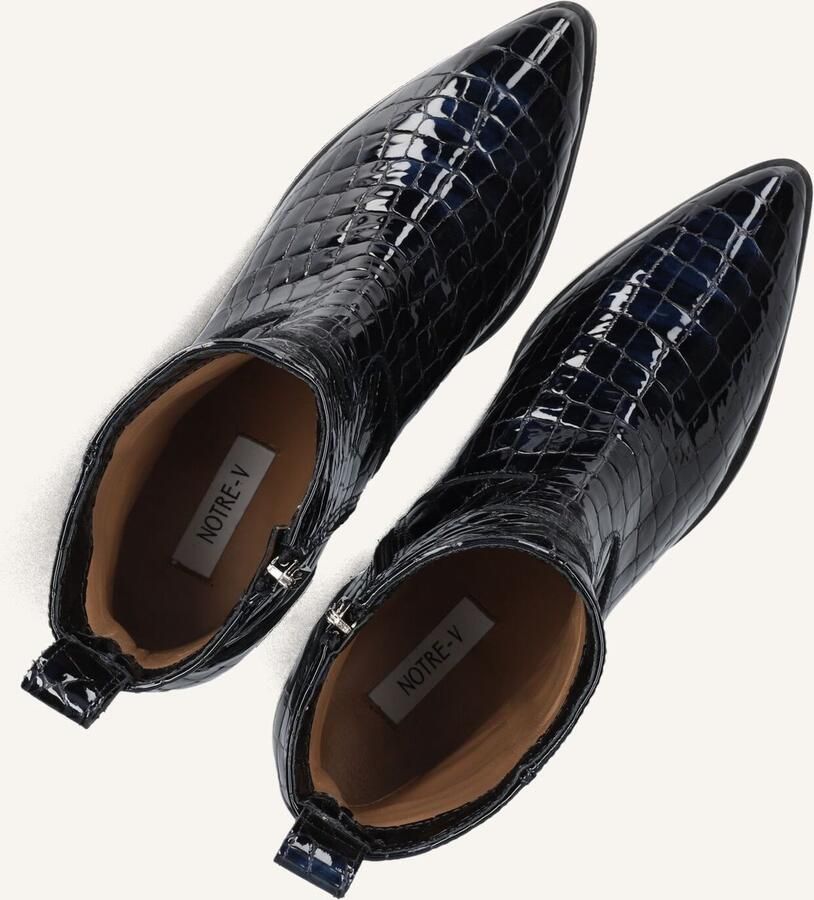 Notre-V 63231 Enkellaarsjes Enkelboots met rits Dames Blauw - Foto 3