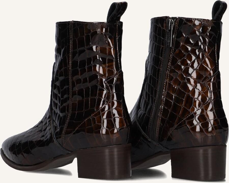 Notre-V 63231 Enkellaarsjes Enkelboots met rits Dames Bruin - Foto 3