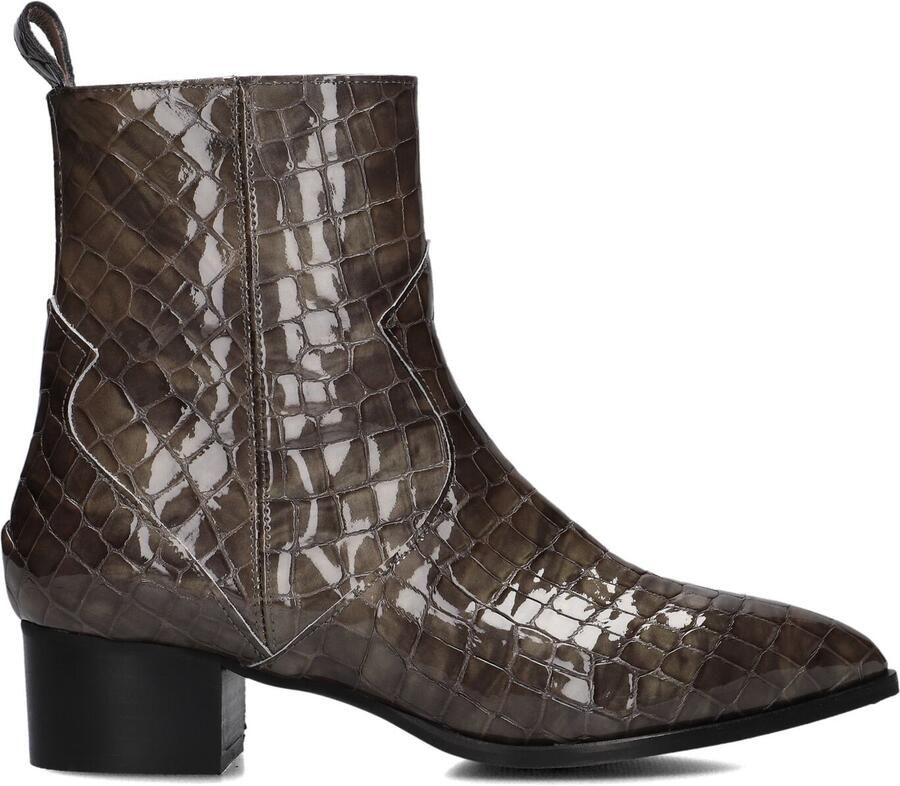 Notre-V 63231 Enkellaarsjes Enkelboots met rits Dames Taupe