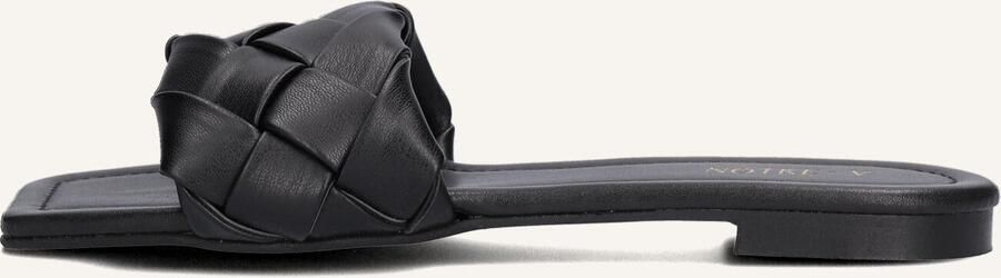 Vlechtwerk bruin Tinten Vlechtwerk 7135 Slippers Dames Zwart - Foto 5