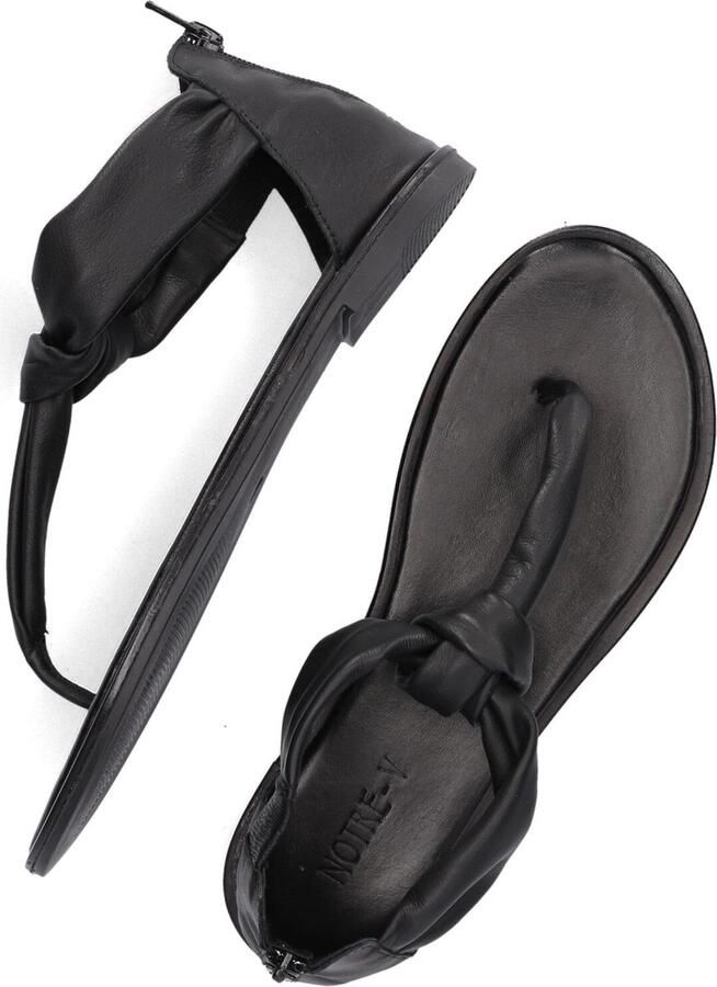 Notre-v Zwarte Leren Sandalen Chic Stijl Black Dames - Foto 4