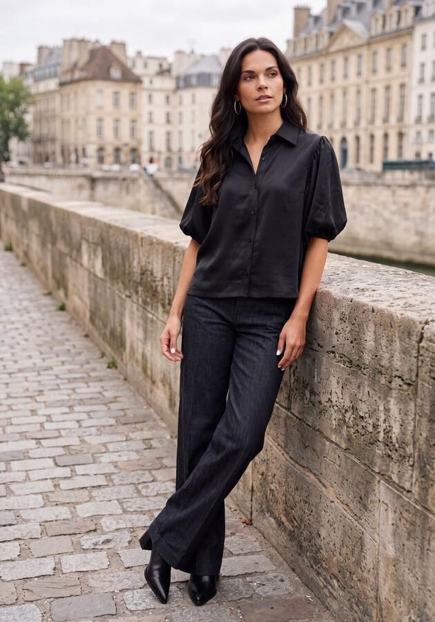 Notre-V 84836 Enkellaarsjes Enkelboots met rits Dames Zwart - Foto 7