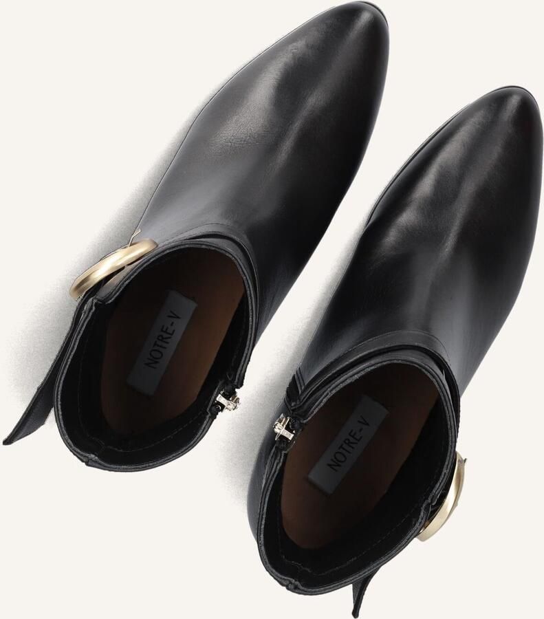 Notre-V 8552 Enkellaarsjes Enkelboots met rits Dames Zwart - Foto 3