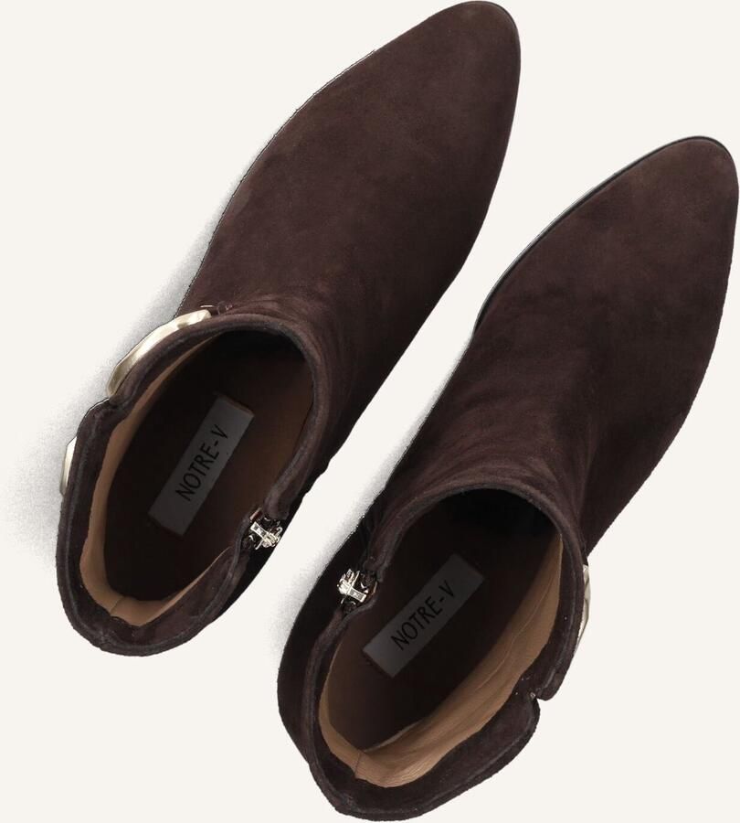 Notre-V 8558 Enkellaarsjes Enkelboots met rits Dames Bruin - Foto 2
