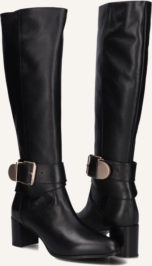 Notre-v Elegante Zwarte Leren Hoge Laarzen - Foto 4